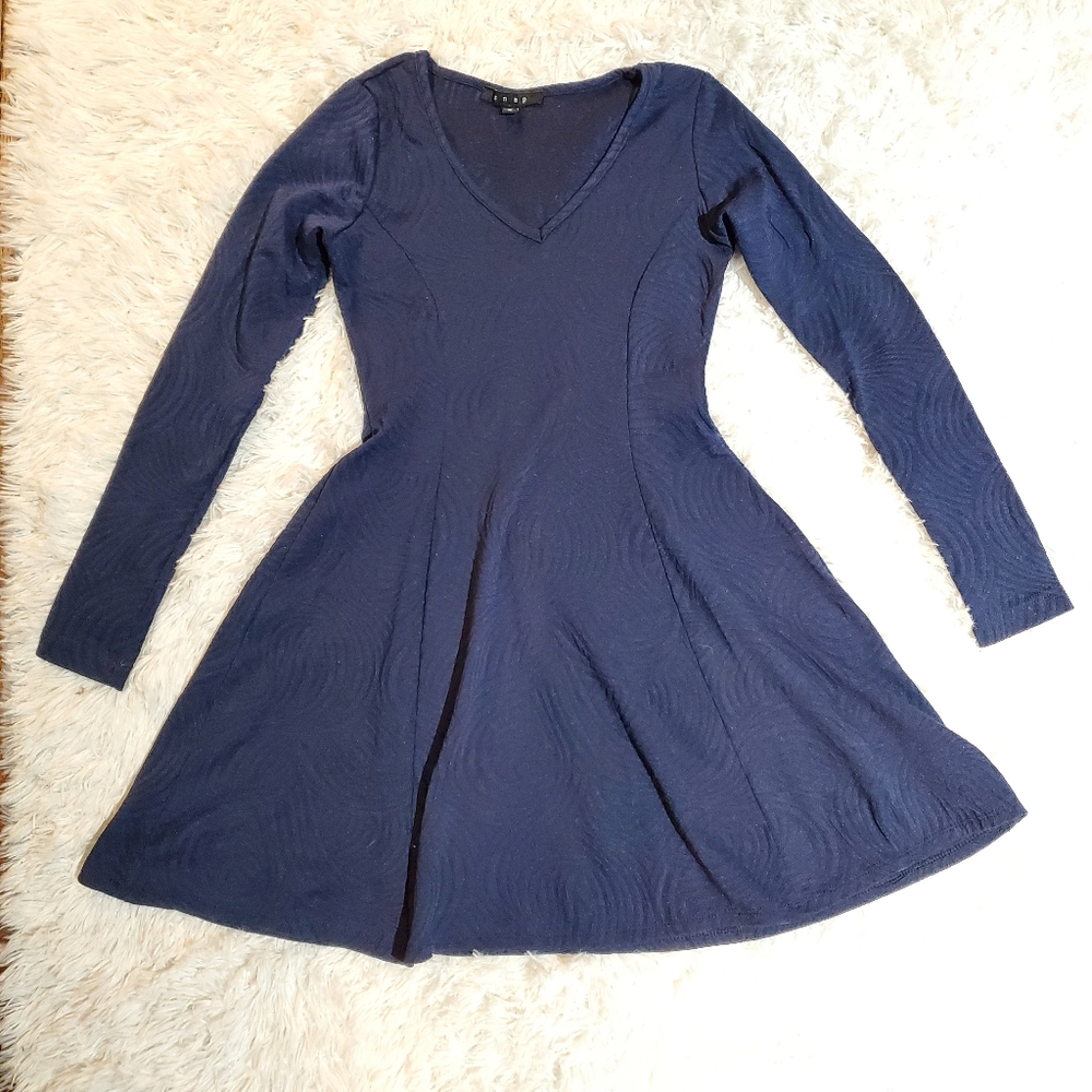 Navy Blue Fit & Flare A line dress Skater